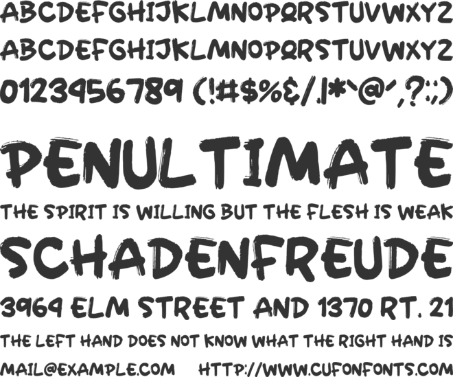 Rough City Markers font preview