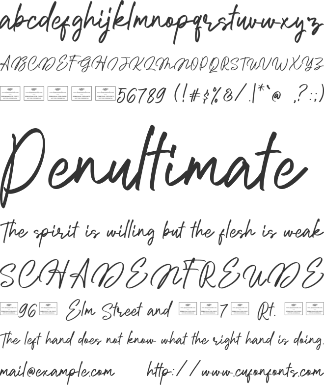 Baslina Free font preview