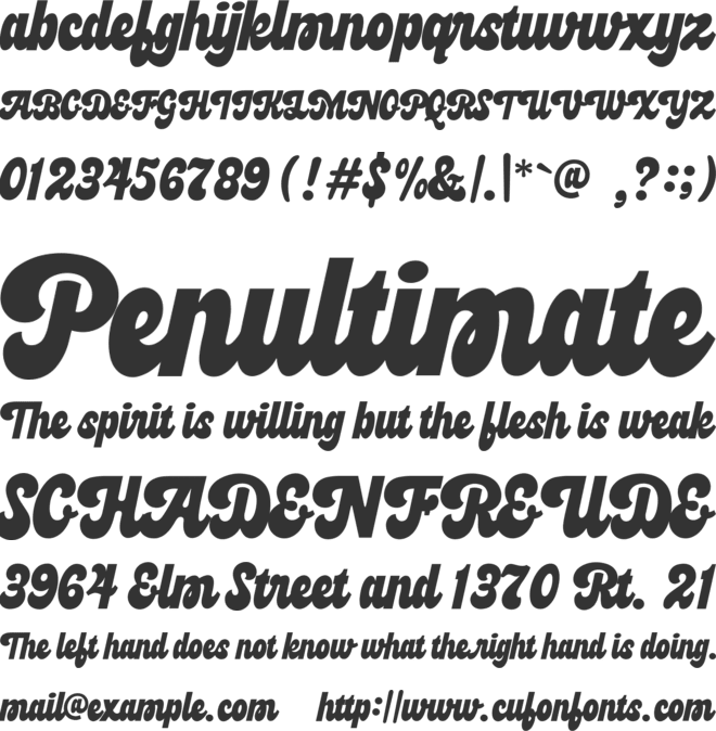 Mister Flavor font preview