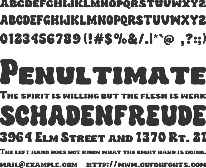 Retro Friday font preview