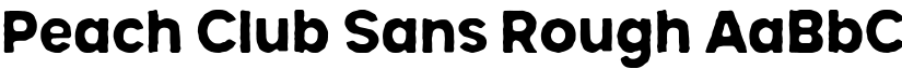 Peach Club Sans Rough font