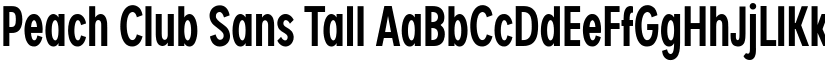 Peach Club Sans Tall font