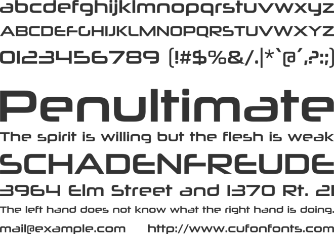 Neuropolitical font preview
