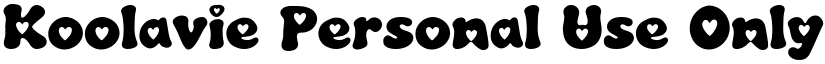 Koolavie Personal Use Only Regular font