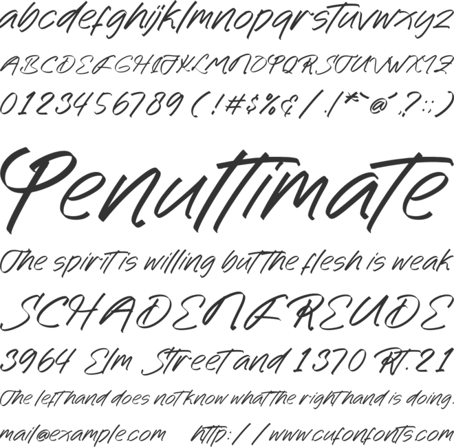 Belle Aurelia font preview