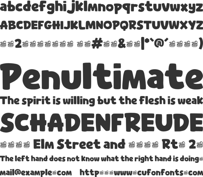 Chufela Bite Trial font preview