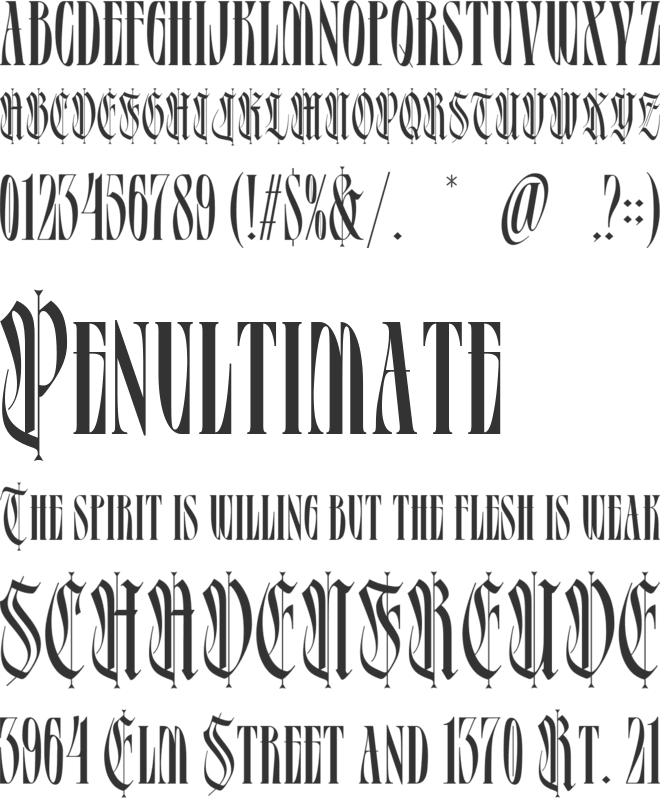 Supremus font preview