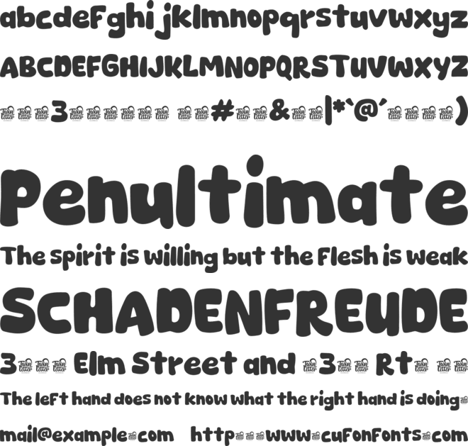 Kimpul Enak Trial font preview