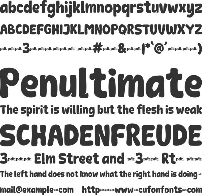 Krupira Vora Trial font preview