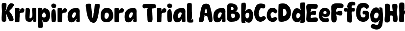 Krupira Vora Trial font