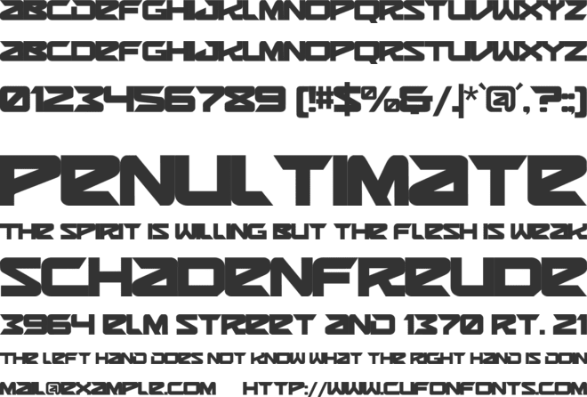 Ariovex font preview