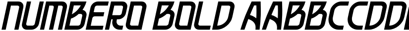 Numbero Bold font
