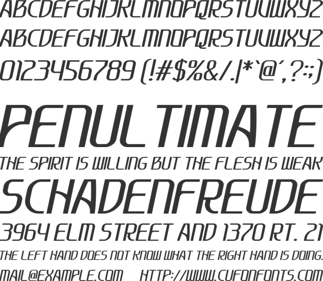 Numbero font preview