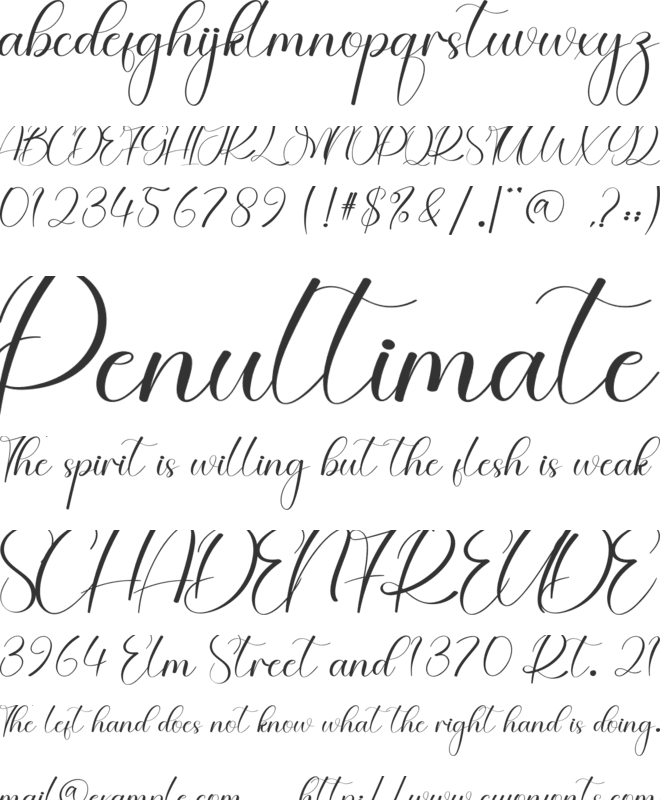 Bright Sunday font preview