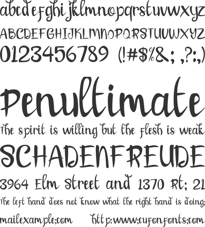 lovely honey font preview