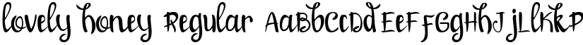 lovely honey Regular font