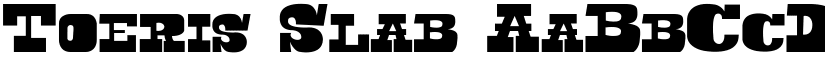 Toeris Slab font