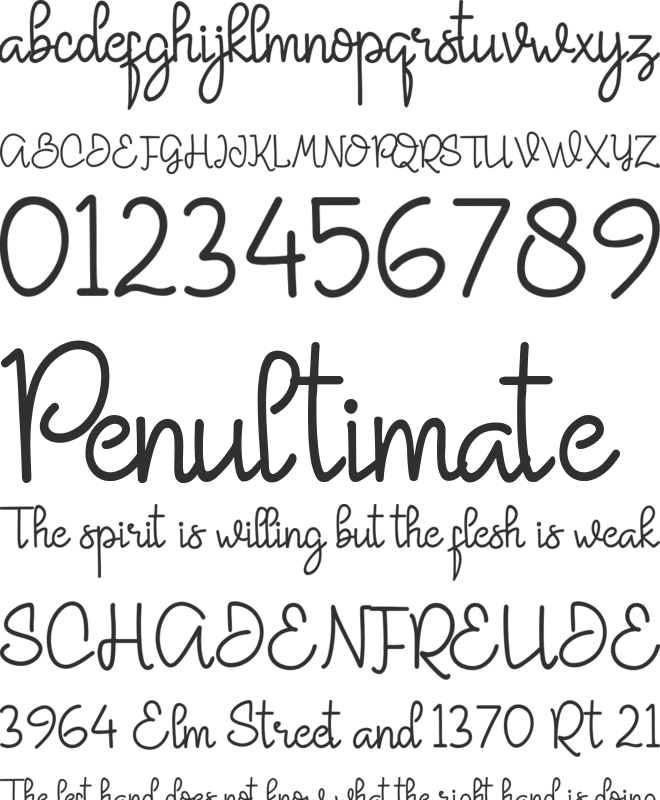Butterland font preview