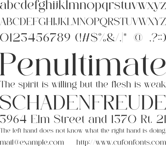 Mellos font preview