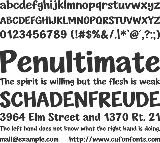 Sunny Bella Personal Use Only font preview
