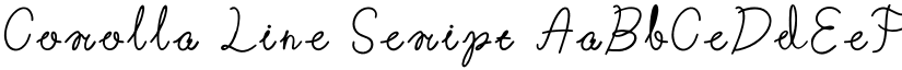 Corolla Line Script font