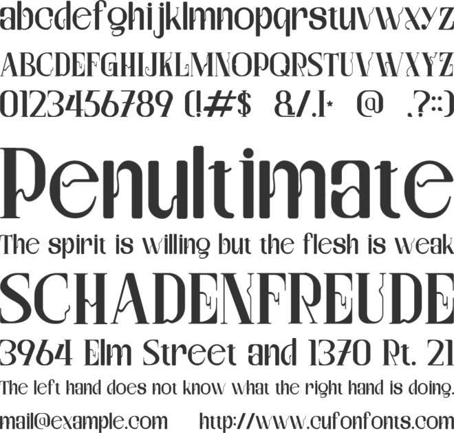 LiDia ForMal Serif font preview