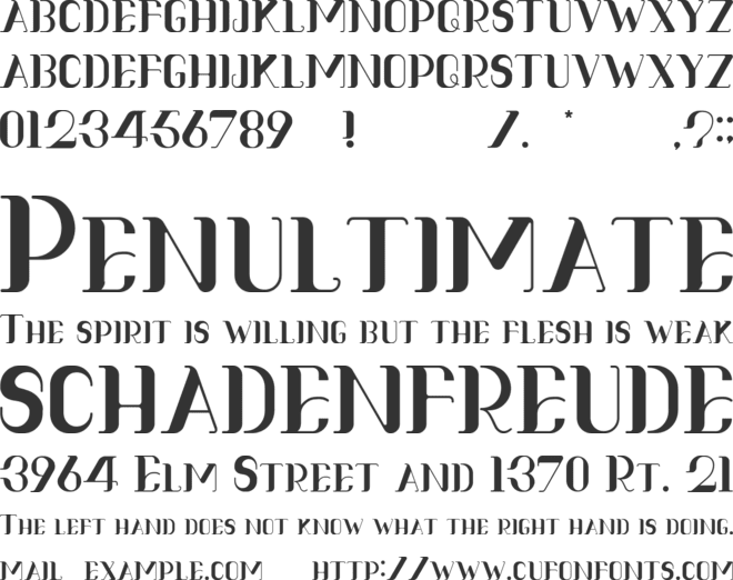 Humming Stats font preview