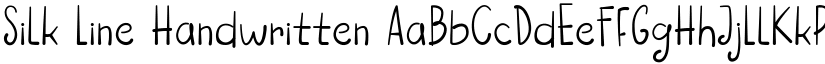 Silk Line Handwritten font download