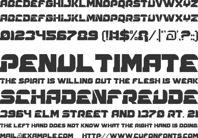 Zorden font preview