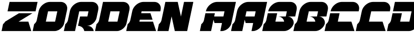 Zorden font