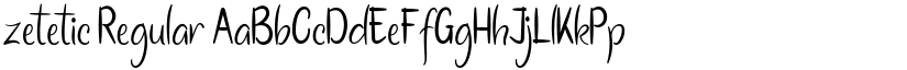 zetetic Regular font