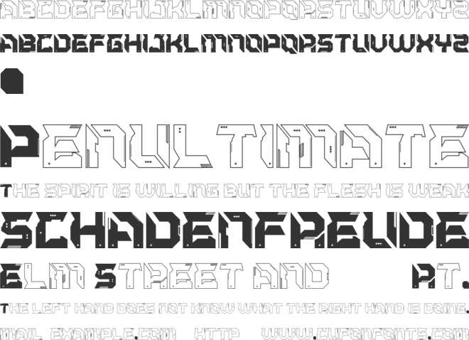 VOXEN font preview
