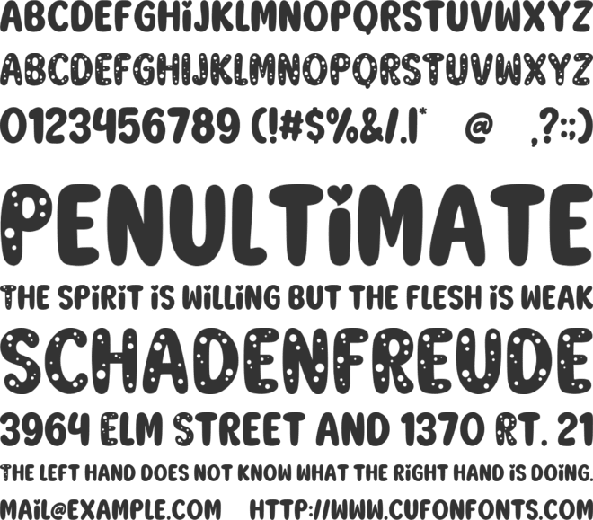 Tricky Bubble font preview