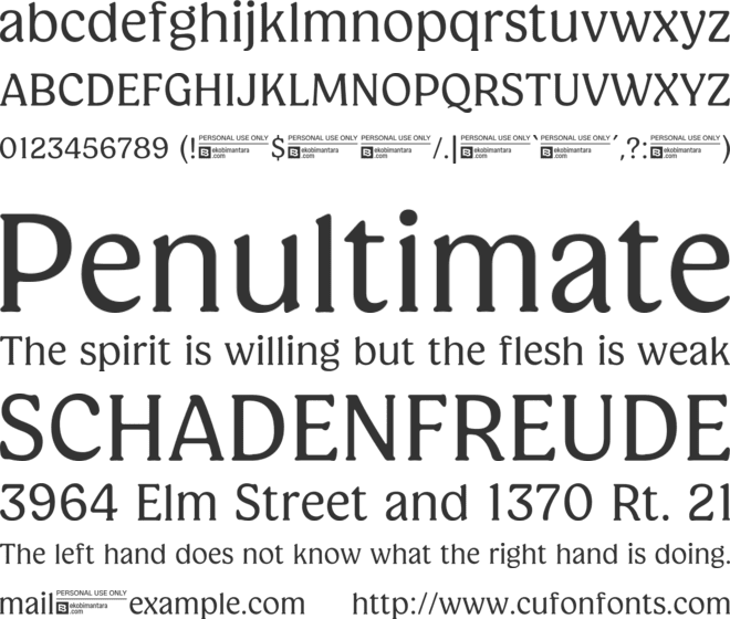 Champie Trial font preview