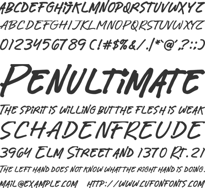 Turnflow Blathco font preview