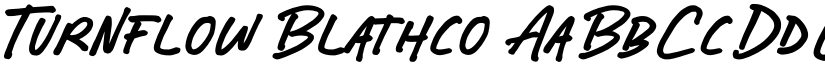 Turnflow Blathco font download