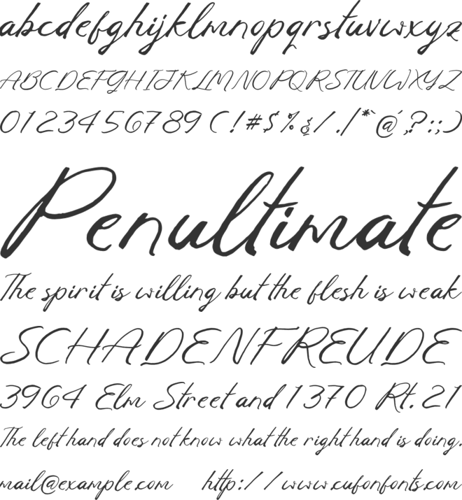 Jychoonle font preview