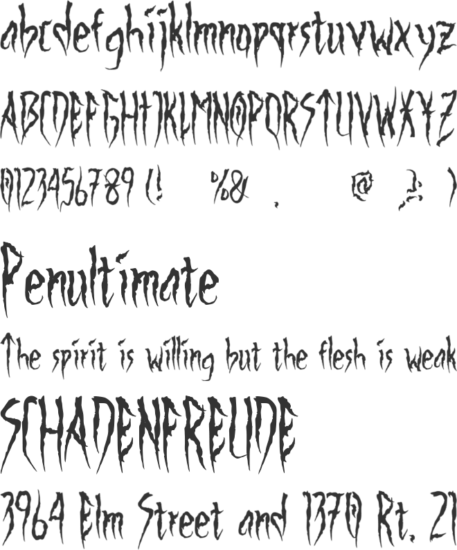Binsruh font preview