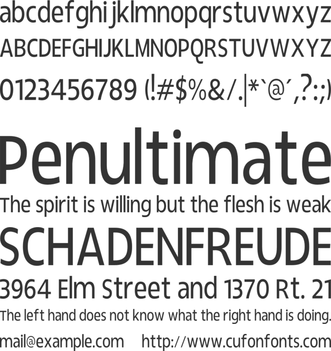 Aotes font preview
