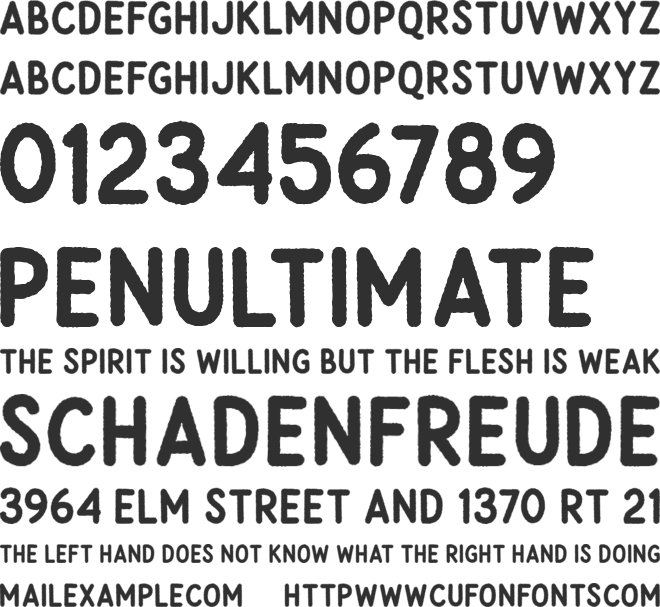 Rocky Stone font preview