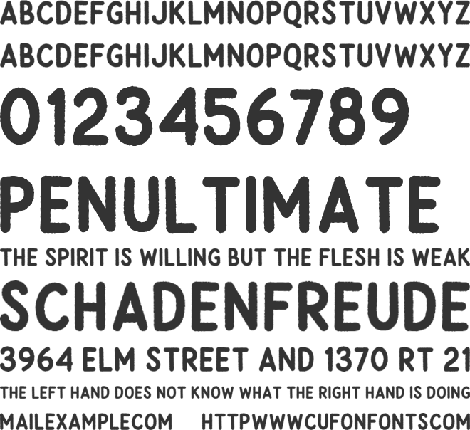 Rocky Stone font preview