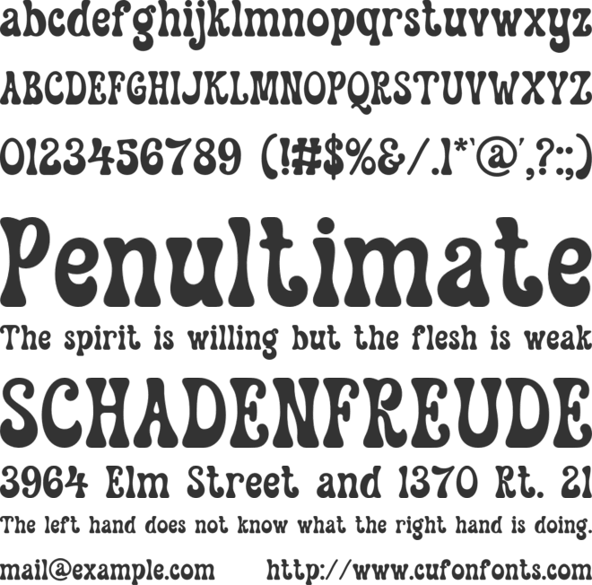 Boovela font preview