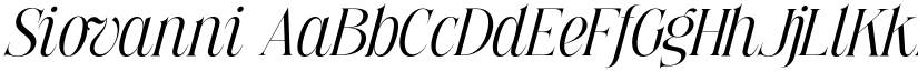 Siovanni font