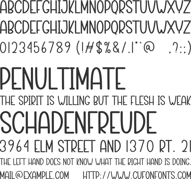 Aesthetic font preview