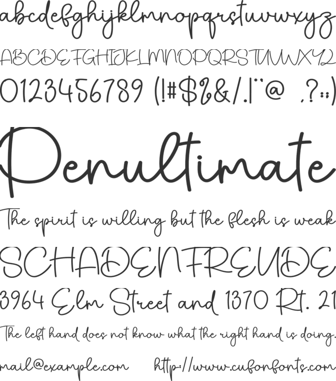 Simple Beauty font preview