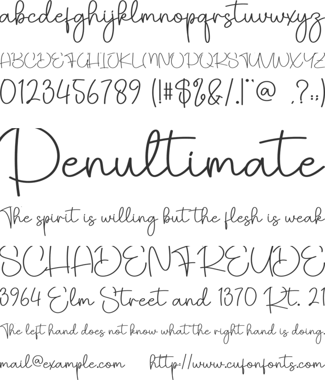 Creature font preview