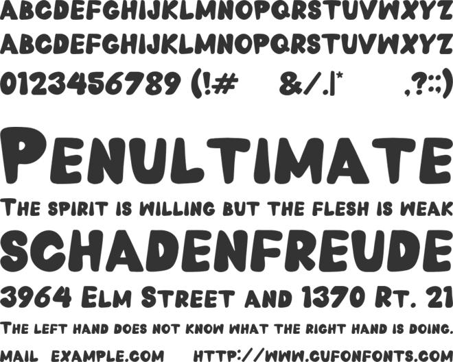 Chunky Funcky font preview
