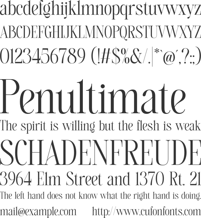 Mirosela font preview