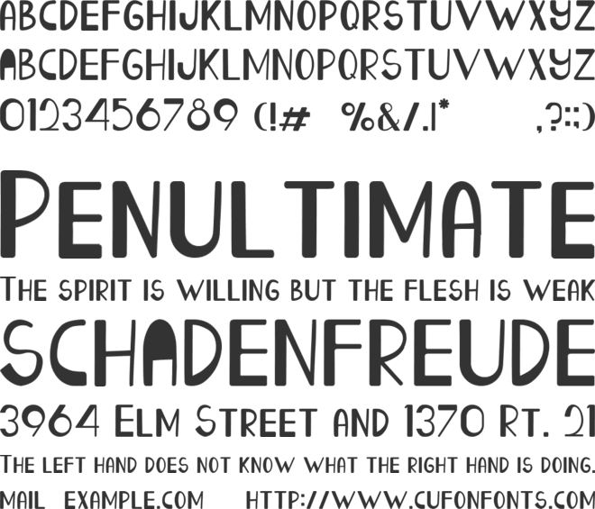 LUCIA font preview