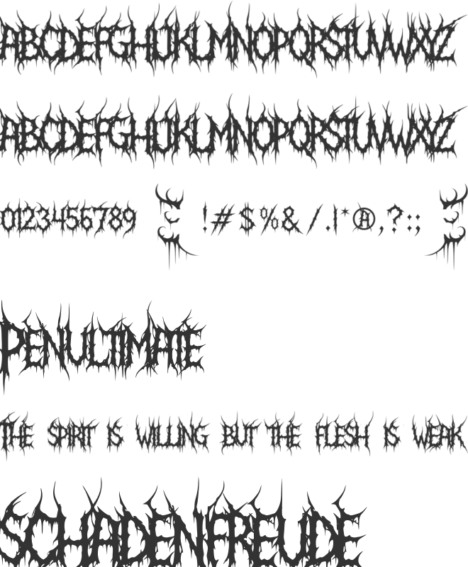 Kroven font preview